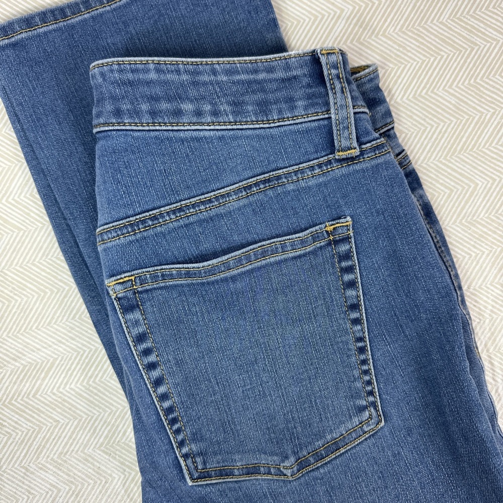 Talbots Jeans Womens 2P‎ Flawless Crop Flare Blue Denim Stretch 27x 21.5 Capri